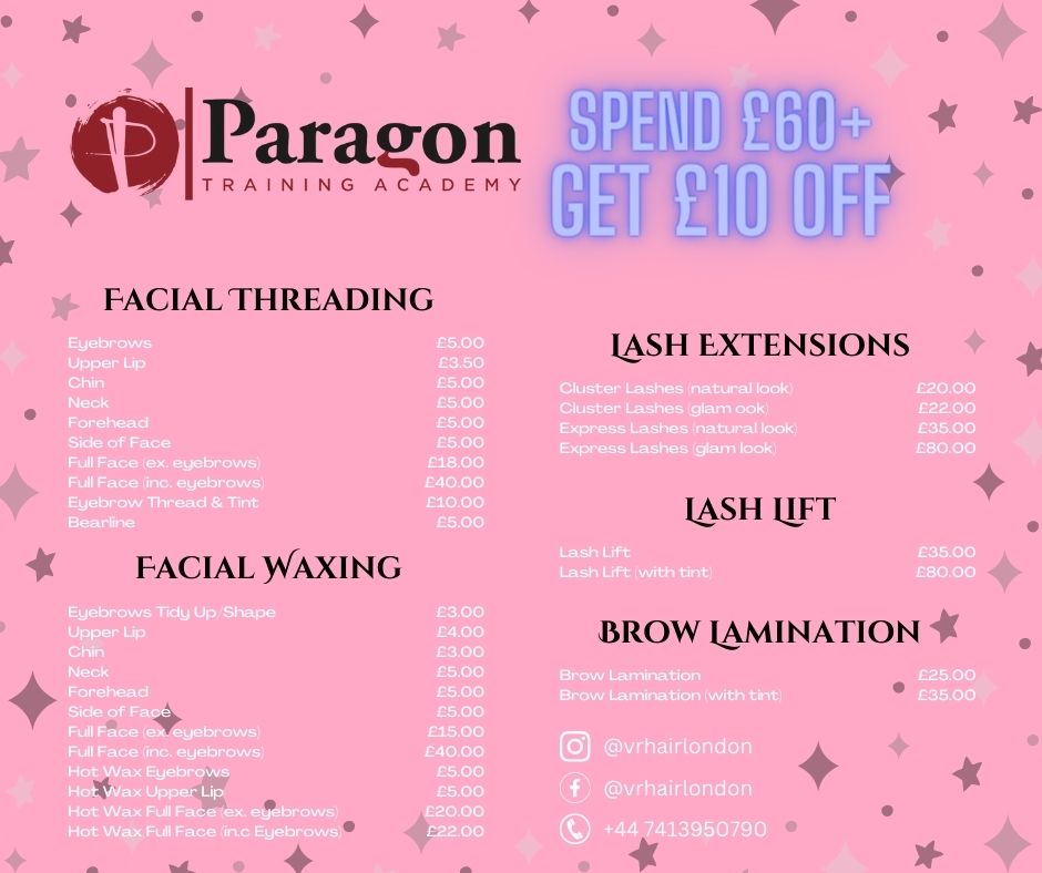 Beauty Treatments Prices 1